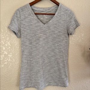 Stripped V-Neck Top